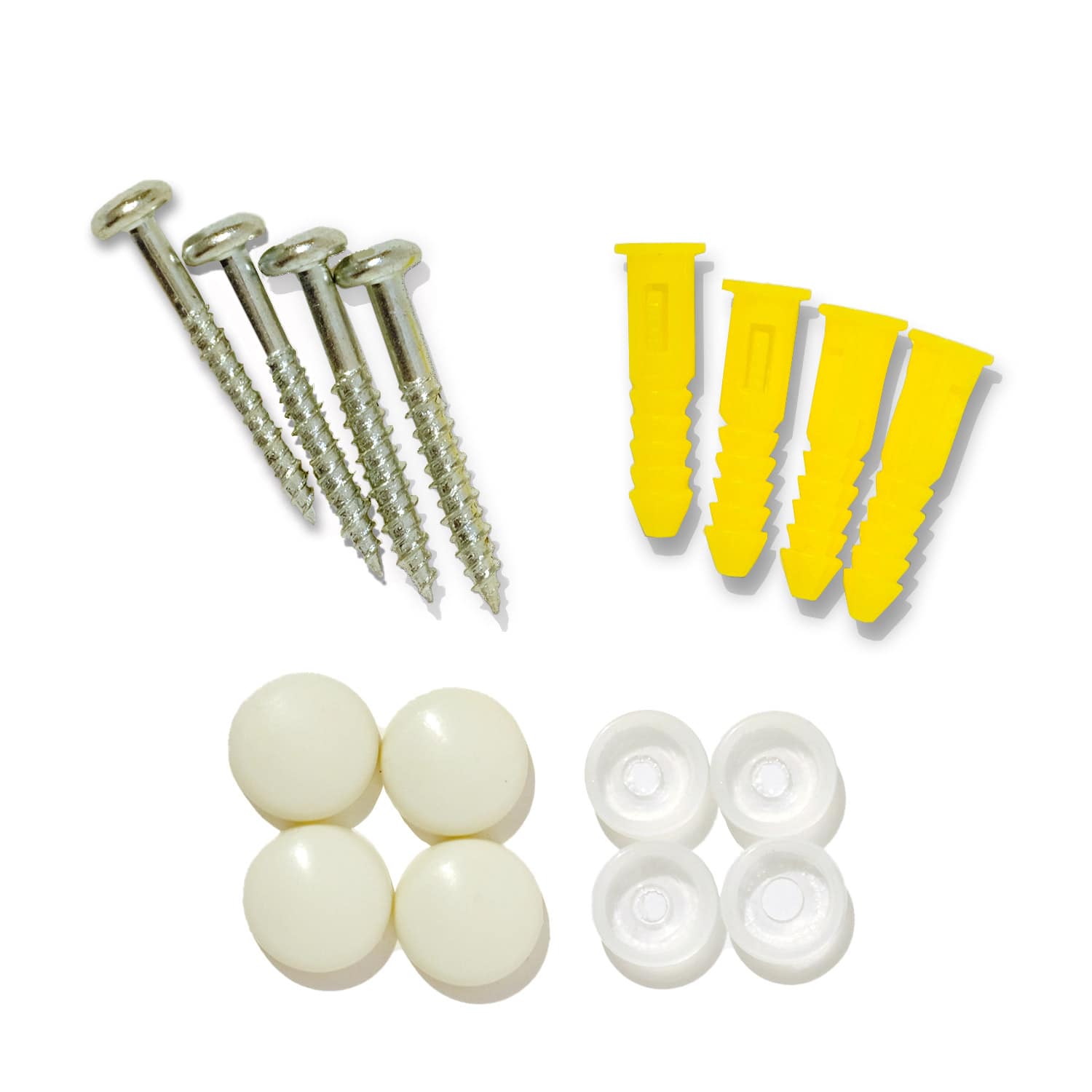 Screw cap mounting hardware kit for evacuation map signs
