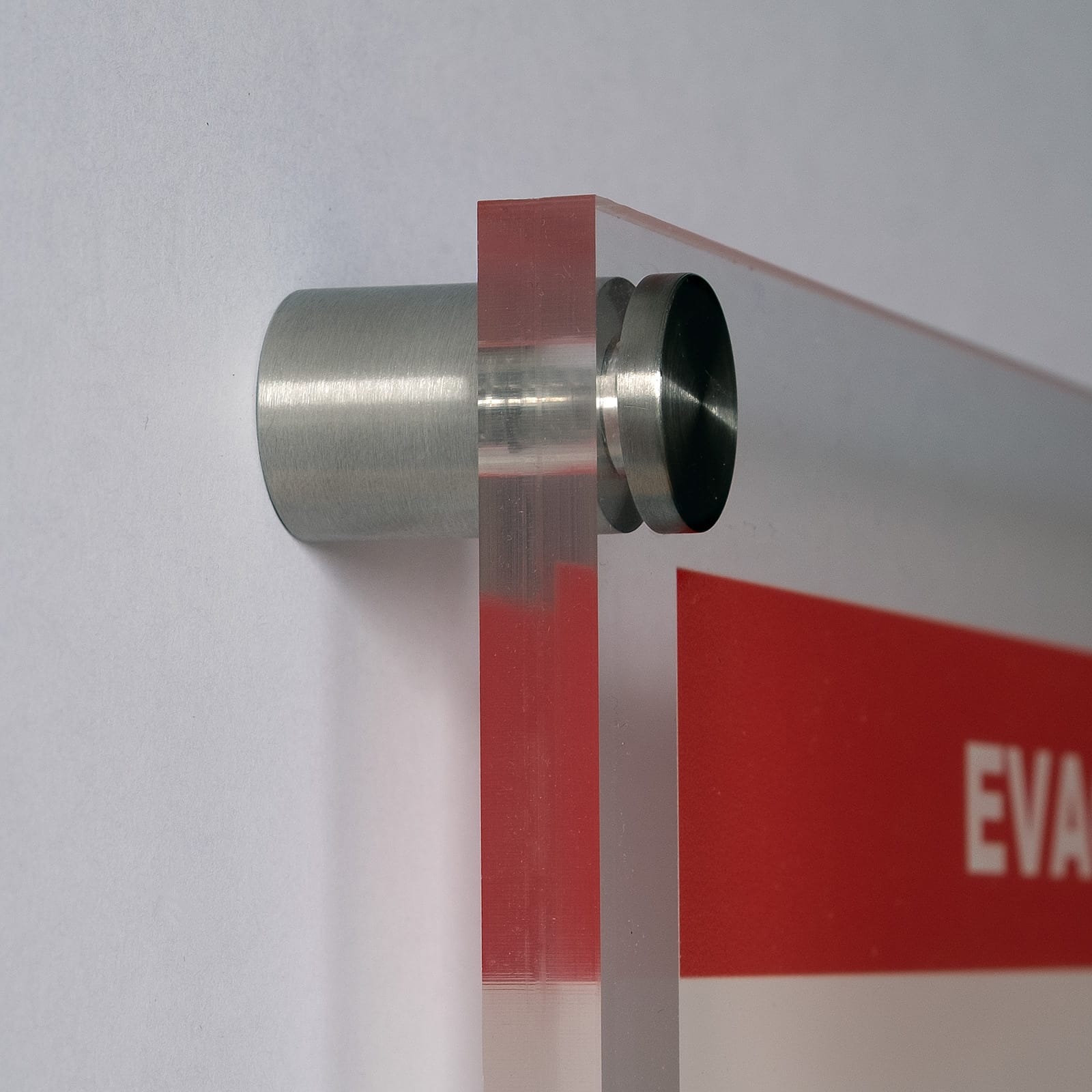 Premium Acrylic Standoff Mount Side Detail