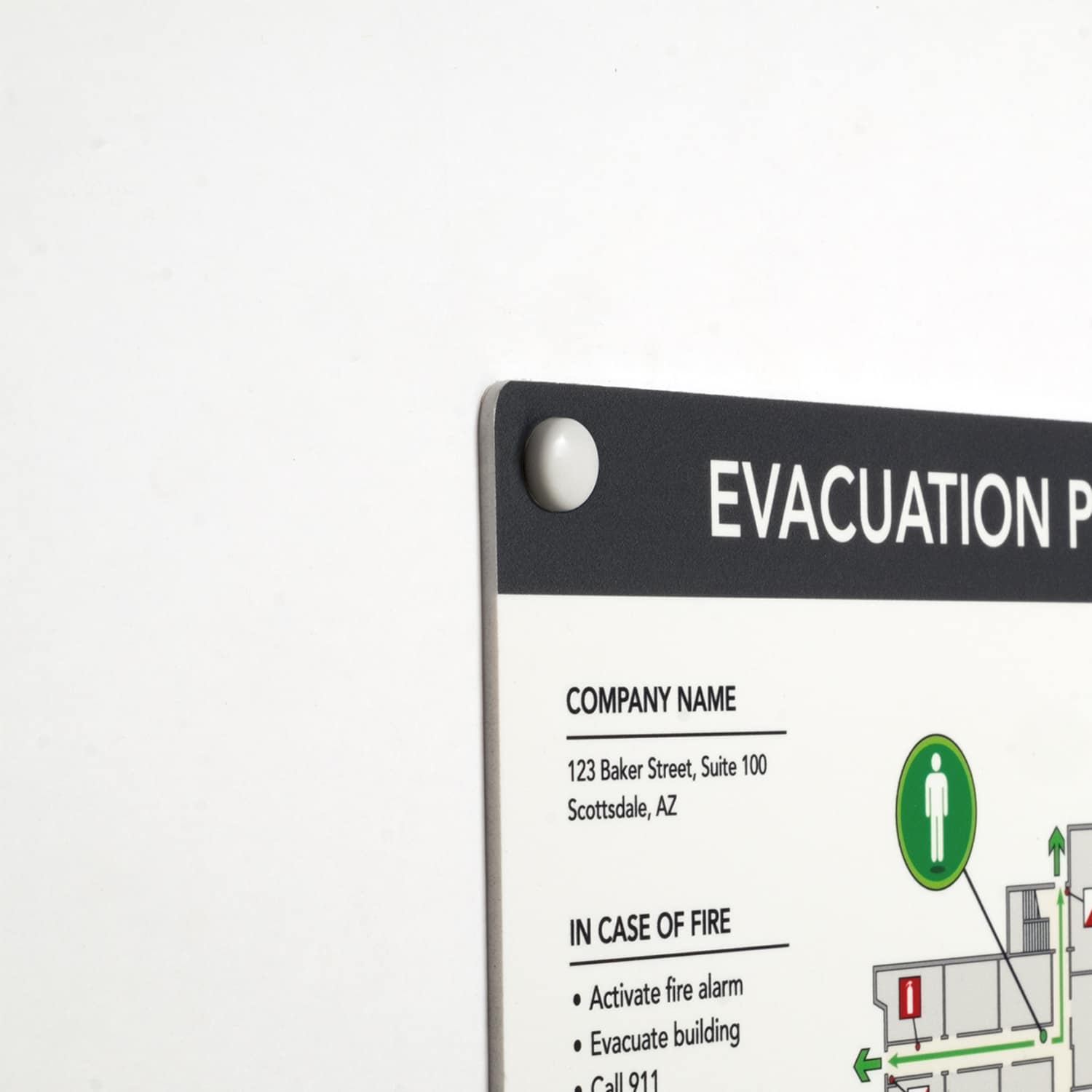 Sintra Evacuation Map Snap Cap Detail