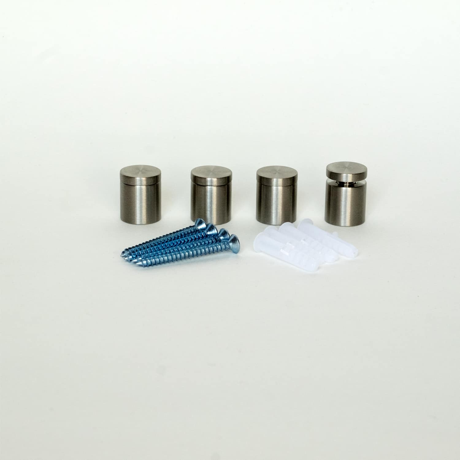 Stainless steel standoff mounting kit for evacuation map signs